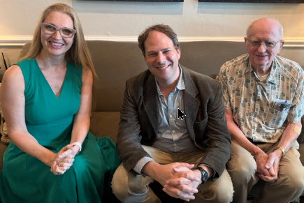 President Viktoria, Presenter Hilan Warshaw, and Past-President Bill Smith